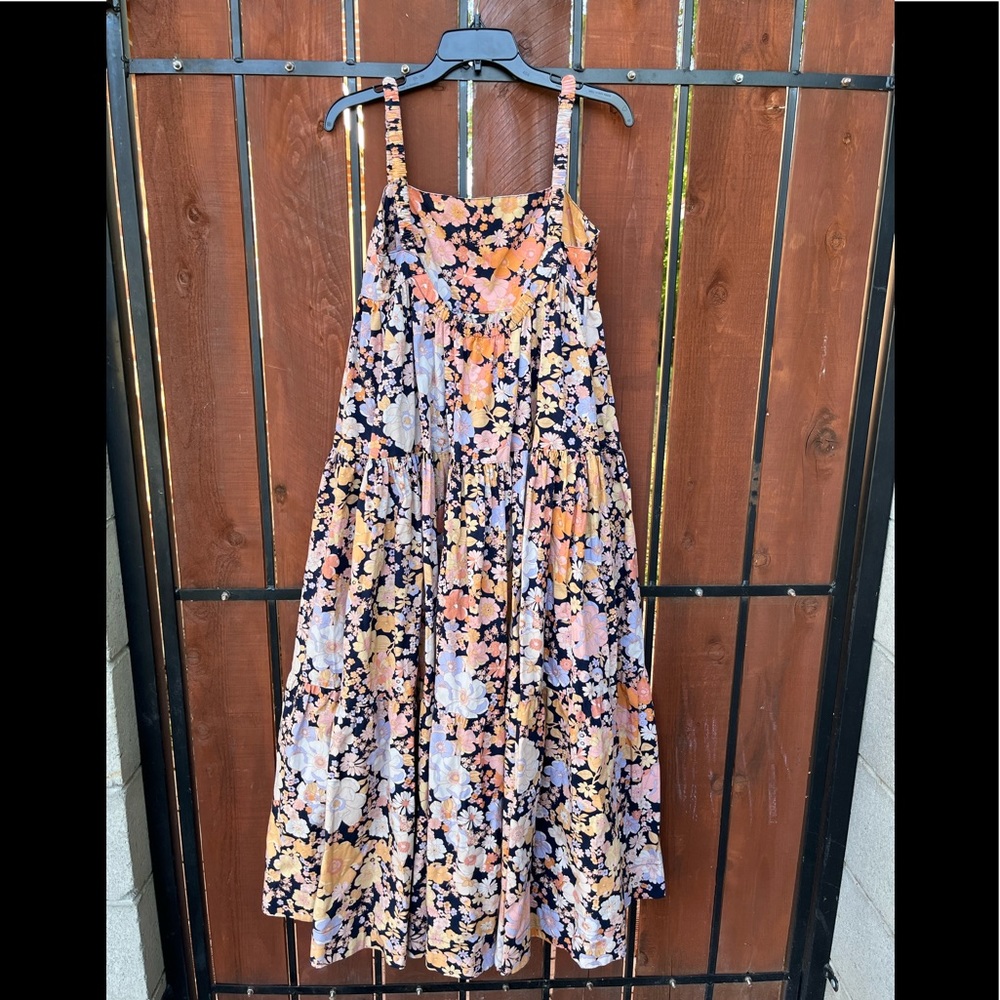 Free People Park Slope Maxi Dress size small dark combo - Picture 9 of 11